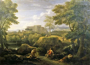 Landschap met figuren