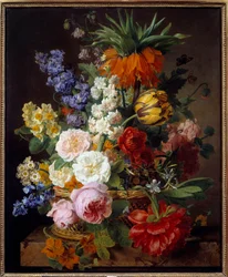 Bloemen in een mand