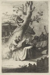 H. Hieronymus lezend onder een boom