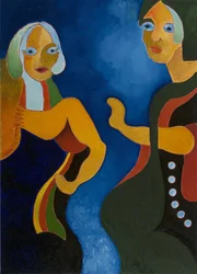 Oude vrouw berispt jongere, 2008