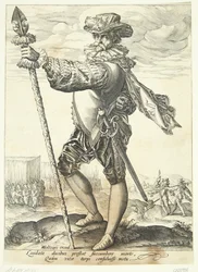 Een officier met lans