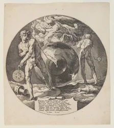 Titelpagina, plaat 1, uit Schepping van de wereld
