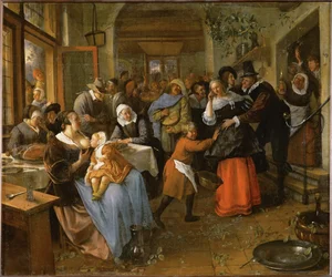 Een boerenbruiloft, ca.1670 (olieverf op doek)