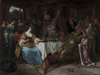 Esther, Ahasveros en Haman, ca. 1668