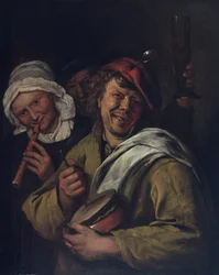 De Rommelpot: Interieur met drie figuren