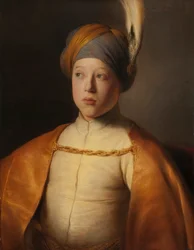 Jongen in een Cape en Tulband Portret van Prins Rupert van de Palts, ca. 1631