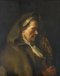 Tronie van een oudere vrouw