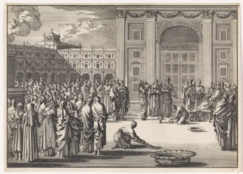 Ceremonie met van overspel verdachte vrouwen