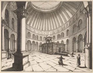 Interieur van de Heilig Grafkerk te Jeruzalem