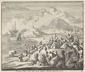 Paulus bidt bij het strand van Tyrus