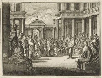Paulus voor de leden van de Areopagus in Athene