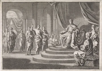 Zerubbabel voor koning Darius