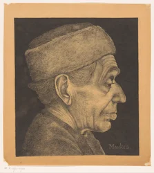 Portret van Douwe met muts