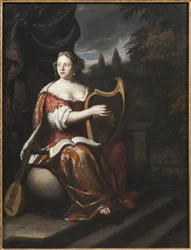 Dame die harp speelt
