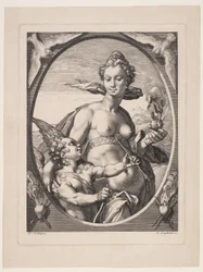Venus en Amor, uit Drie heidense goden of godinnen