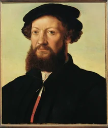 Portret man (schilderij op eikenhout)