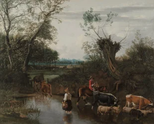 Boeren steken een stroom over, c.1670