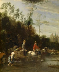 Ondiep Water bij een Kasteel