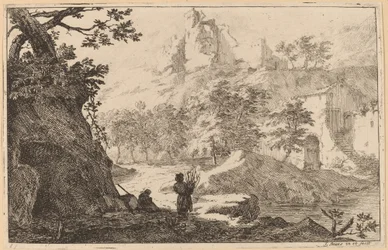 Ruïnes op een heuveltop