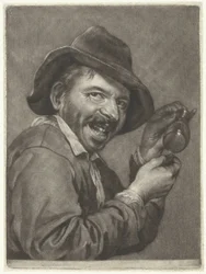Man met een leeg glas