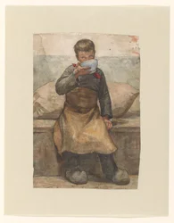 Drinkende jongen