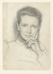 Studie voor het portret van mevrouw K.C. Boxman-Winkler