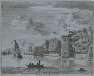 Gezicht op de hofstede Sparenhout te Haarlem