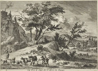 Gezicht op een weg bij Cluses aan de Arve, Savoie