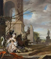 Een Italiaanse binnenplaats, c.1660-65