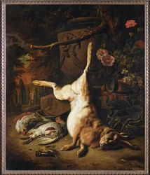 Stilleven met dode haas