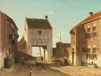 Een stadspoort in Leerdam, c.1868-70