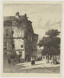 Gezicht op een straat te Amsterdam