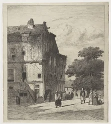 Gezicht op een straat te Amsterdam
