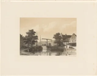 Gezicht op vaart met ophaalbrug