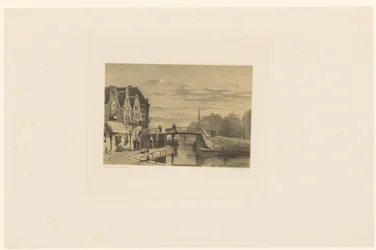 Stadsgezicht met gracht