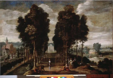 Het park van het kasteel