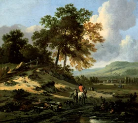 Landschap met figuren, 1679