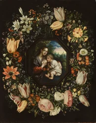 Madonna met Kind in een bloemenslinger, ca. 1625