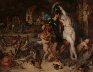 De Terugkeer van de Oorlog: Mars Ontwapend door Venus, c.1610-2