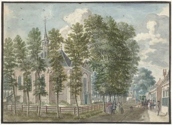 Gezicht op de kerk van Bloemendaal