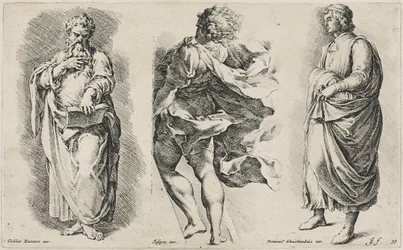 Drie ongetitelde figuren naar drie Italiaanse kunstenaars