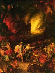 Aeneas in de onderwereld (detail)