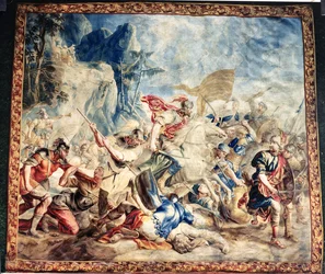 De slag van de Israëlieten en Amelikieten, uit de werkplaats van Frans en Pieter van der Borcht