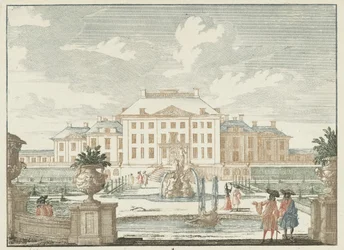 Gezicht op de achterzijde van Paleis het Loo