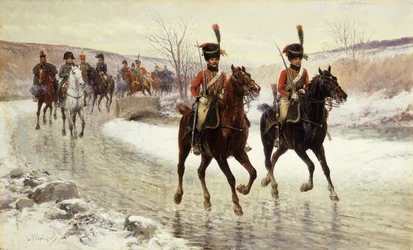 Napoleon en zijn escorte