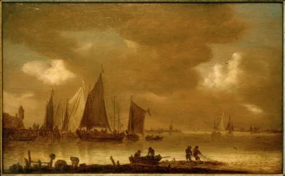 Binnenbrengen van de visvangst bij zonsondergang