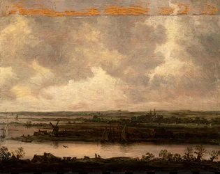 Panoramisch Uitzicht op de Rivier Spaarne en de Haarlemmermeer