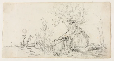 Schets van Landschap met Huisje