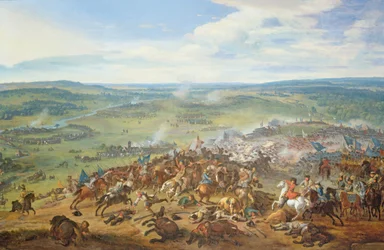 De Slag bij Blenheim, nabij Hochstadt (Beieren), 1704