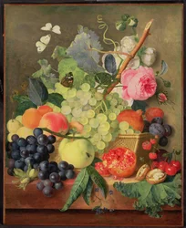 Een mand met fruit, 1744